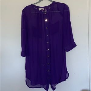 The impeccable pig Sheer Button Up Blouse